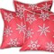 Edge Collections - 18 x 18 " - Elegant Snowflake Throw Pillows for Festive Home Décor - 4 Pieces